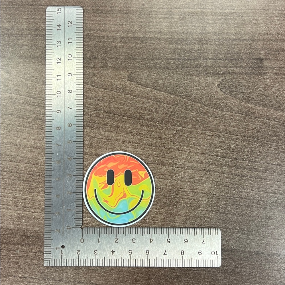 4/$10 Colorful Smiley Face Sticker - Picture 2 of 2
